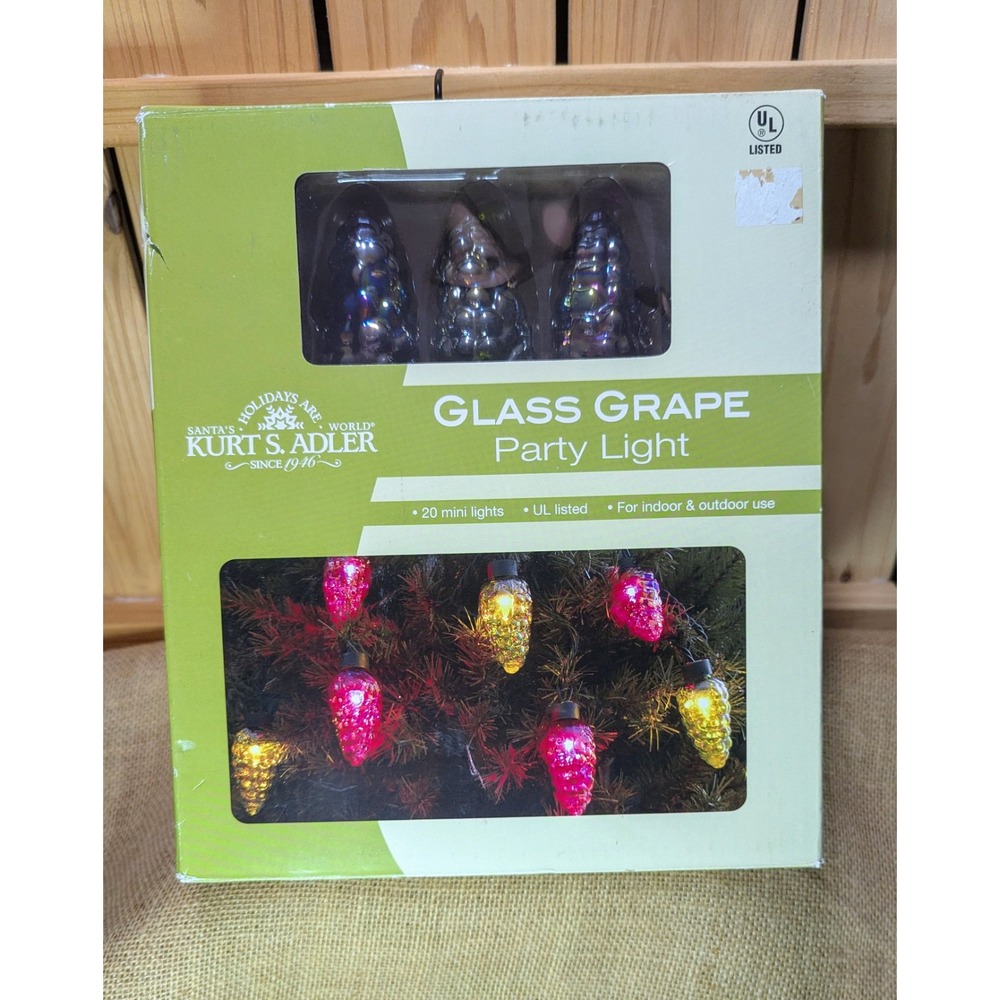 Kurt Adler Grapes Party Lights 20 Mini Lights Indoor Outdoor